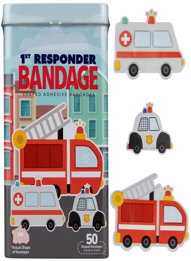 BioSwiss Bandages, First Responders Shaped Self Adhesive Bandage Set, Latex Free, Sterile Wound Care, 50 Count - Image 1